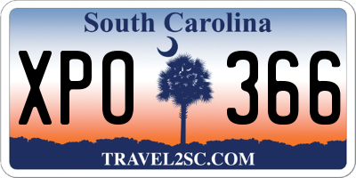 SC license plate XPO366