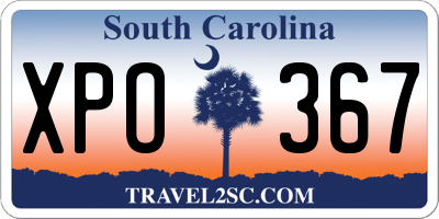 SC license plate XPO367