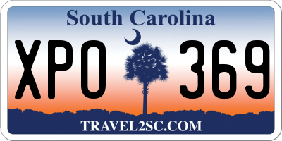 SC license plate XPO369