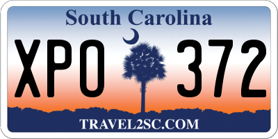 SC license plate XPO372