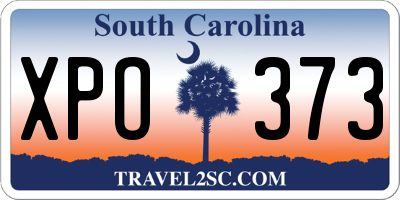 SC license plate XPO373