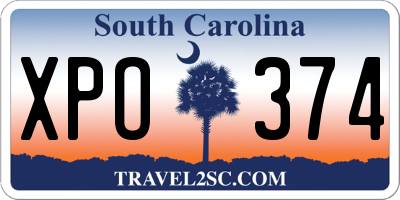 SC license plate XPO374