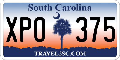 SC license plate XPO375