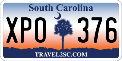 SC license plate XPO376