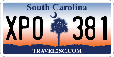 SC license plate XPO381