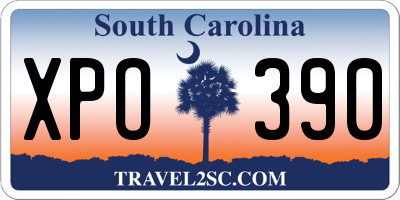 SC license plate XPO390