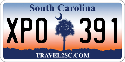 SC license plate XPO391
