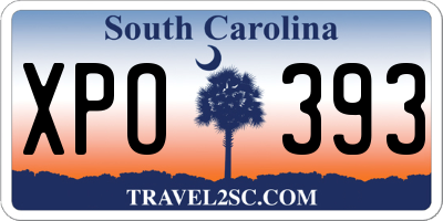 SC license plate XPO393