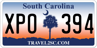 SC license plate XPO394