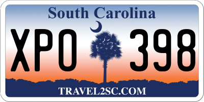 SC license plate XPO398
