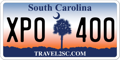 SC license plate XPO400