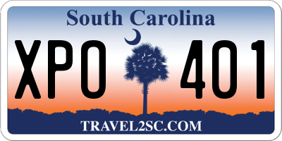 SC license plate XPO401