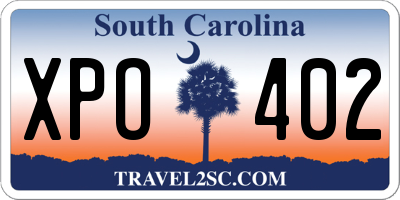 SC license plate XPO402