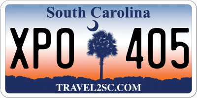 SC license plate XPO405