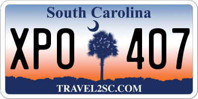 SC license plate XPO407