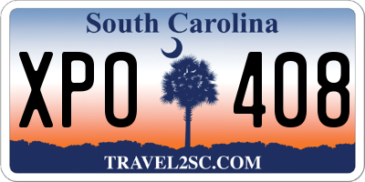 SC license plate XPO408