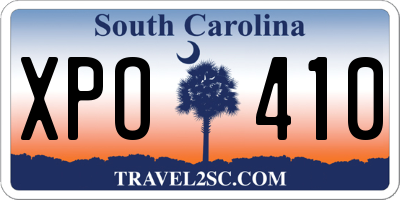 SC license plate XPO410