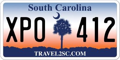 SC license plate XPO412