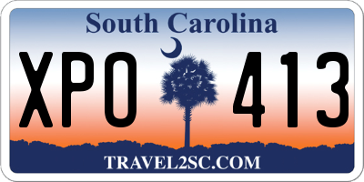 SC license plate XPO413