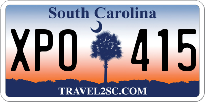 SC license plate XPO415