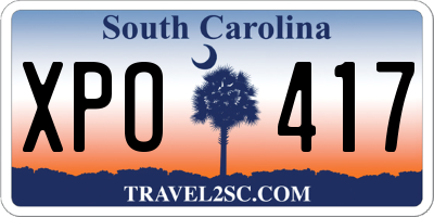 SC license plate XPO417