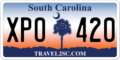 SC license plate XPO420