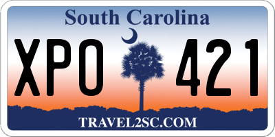 SC license plate XPO421