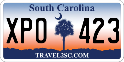 SC license plate XPO423
