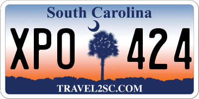 SC license plate XPO424