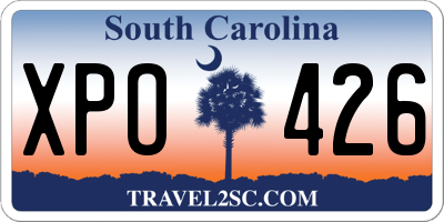 SC license plate XPO426