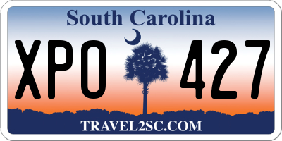 SC license plate XPO427