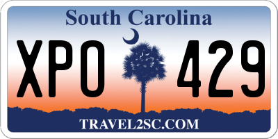 SC license plate XPO429