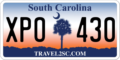 SC license plate XPO430