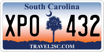SC license plate XPO432