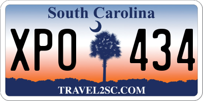 SC license plate XPO434