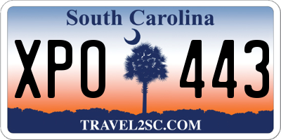 SC license plate XPO443