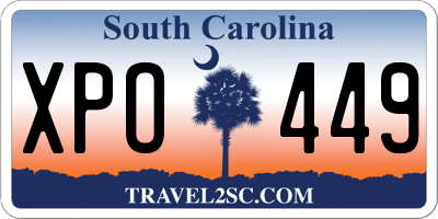 SC license plate XPO449