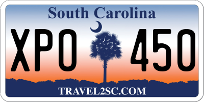SC license plate XPO450