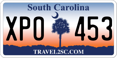 SC license plate XPO453