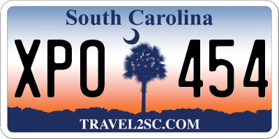 SC license plate XPO454