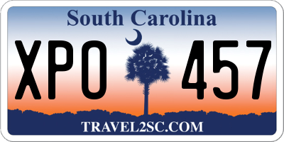 SC license plate XPO457