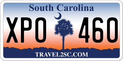 SC license plate XPO460