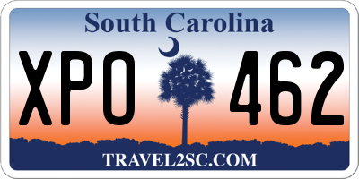 SC license plate XPO462
