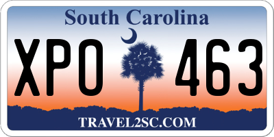 SC license plate XPO463