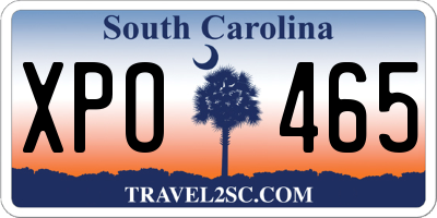 SC license plate XPO465