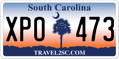 SC license plate XPO473