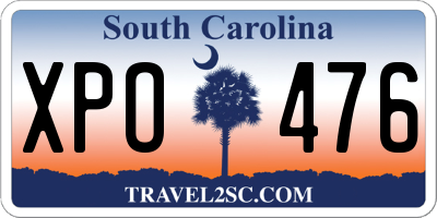 SC license plate XPO476