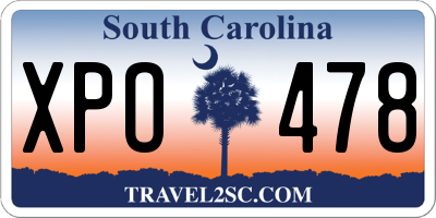 SC license plate XPO478