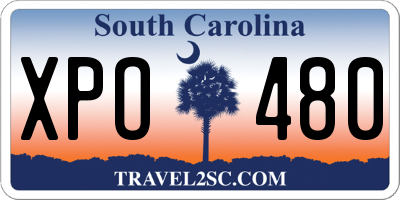 SC license plate XPO480