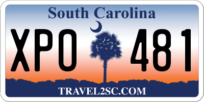 SC license plate XPO481